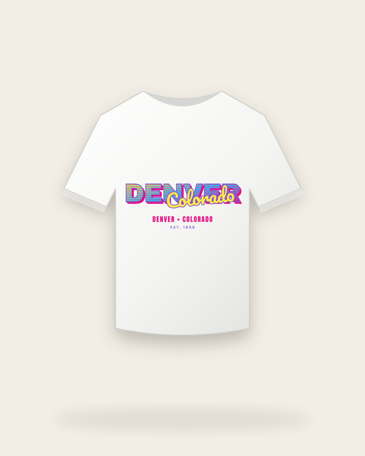 Denver Music TV Youth Tee in White