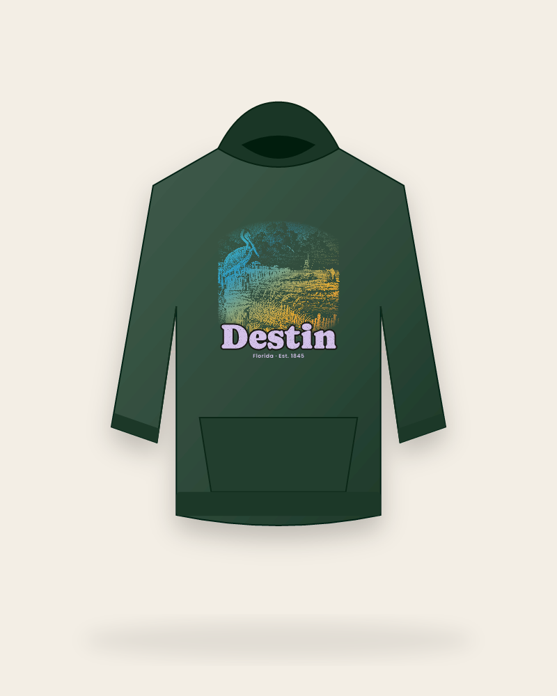 Destin Pier Pelican Hooded Sweatshirt