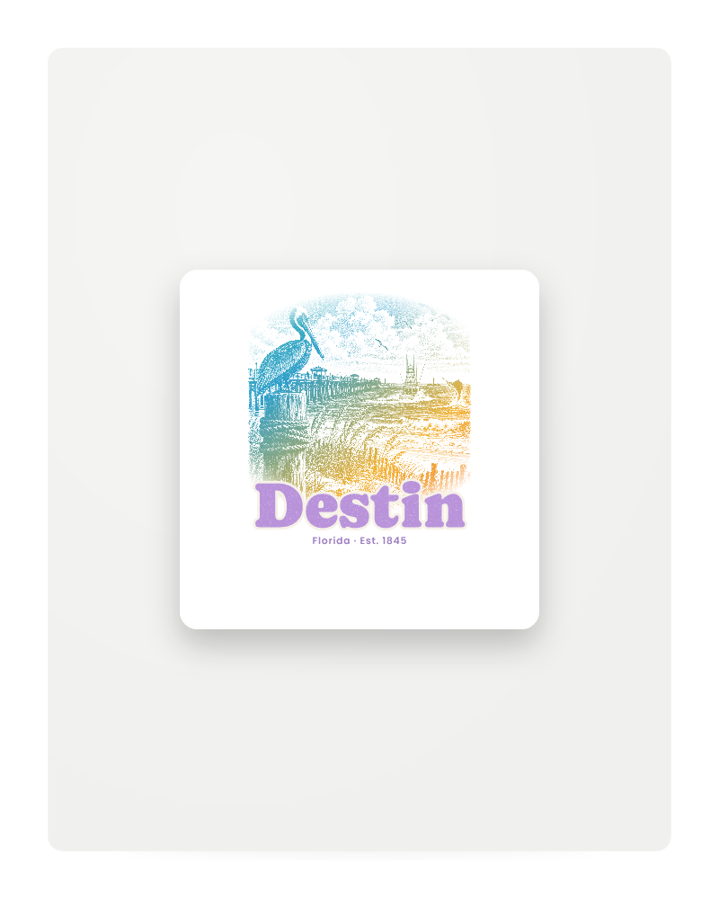 Destin Pier Pelican Fridge Magnet