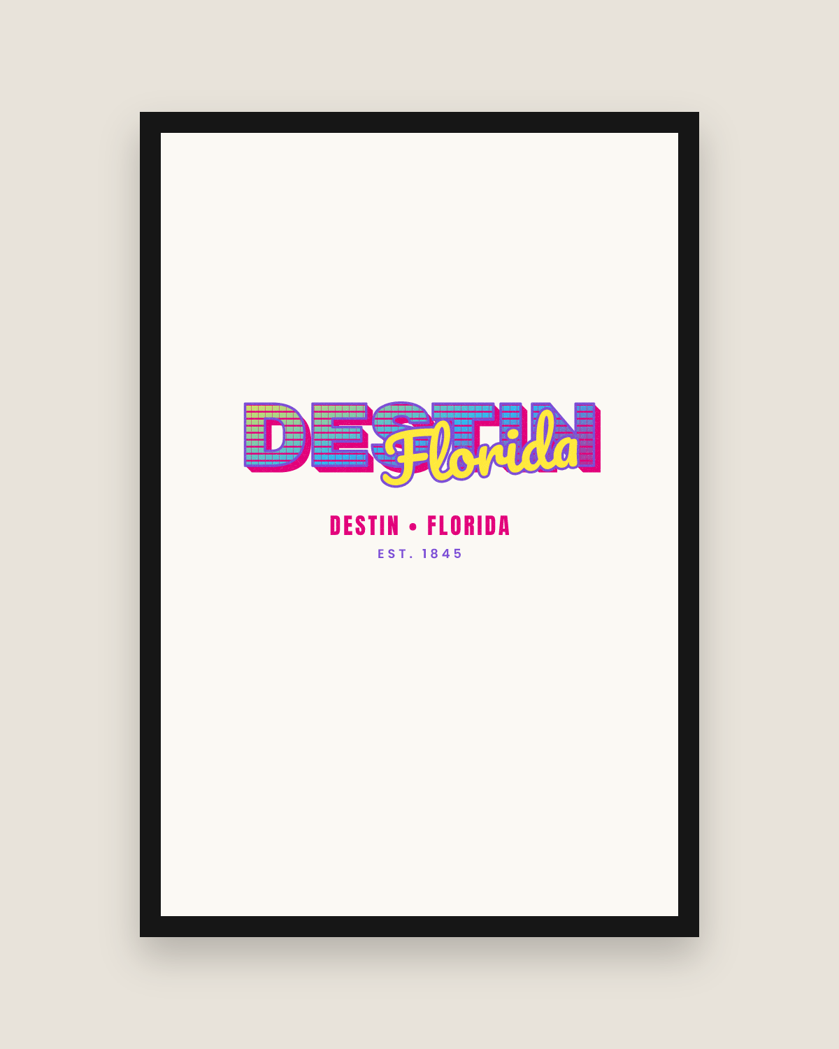 Destin Music TV Matte Poster in White