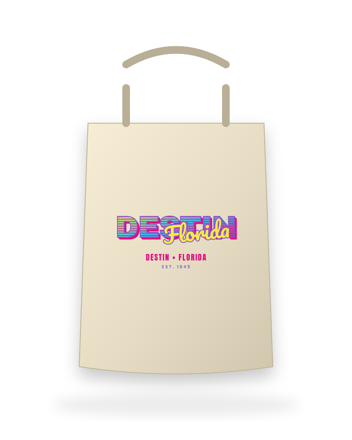 Destin Music TV Canvas Tote in Beige