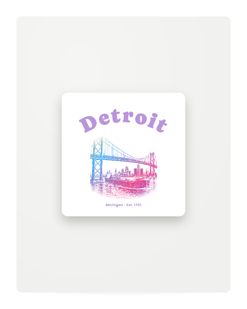 Detroit Ambassador Bridge Fridge Magnet