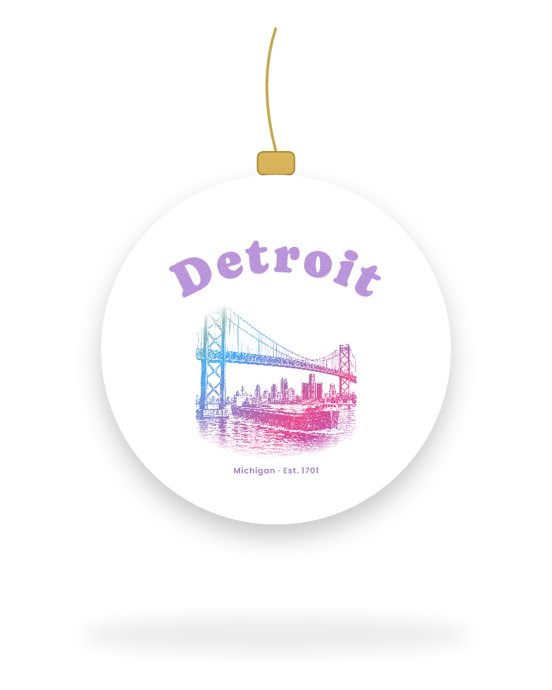 Detroit Ambassador Bridge Ceramic Ornament