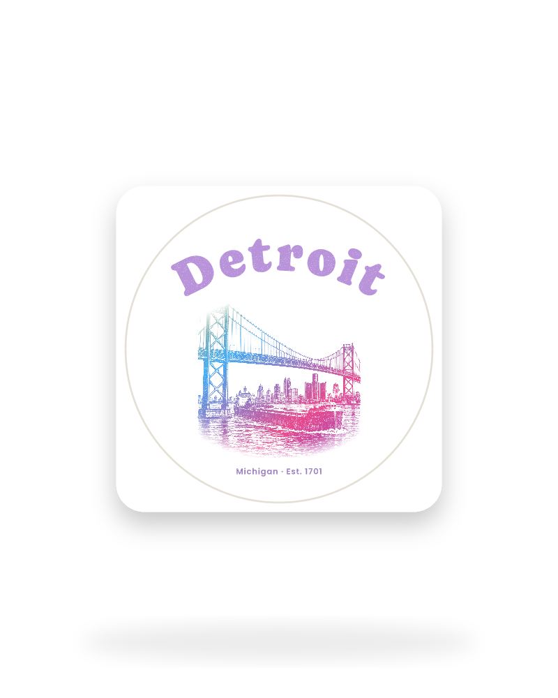 Detroit Ambassador Bridge Kiss-Cut Sticker
