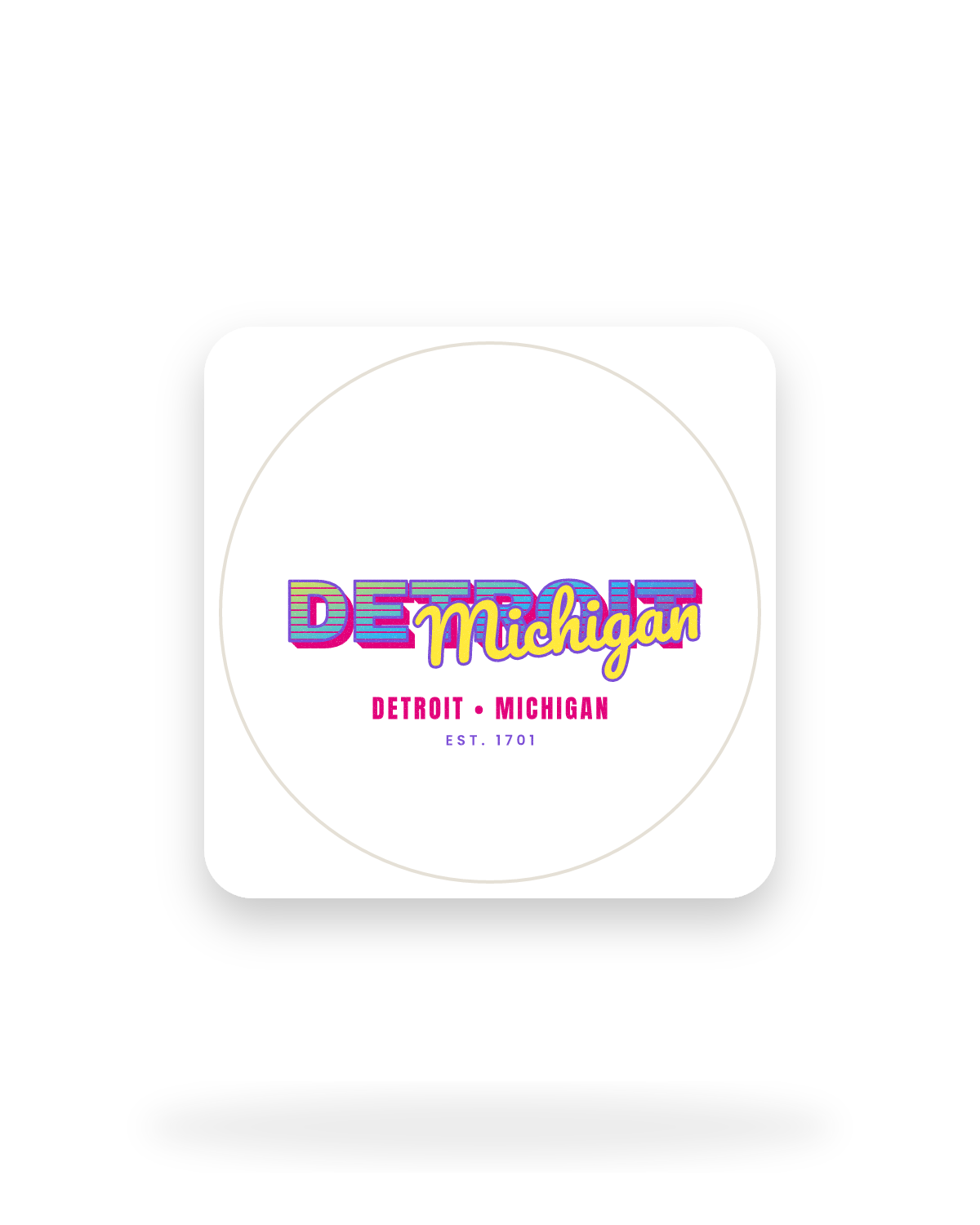 Detroit Music TV Kiss-Cut Sticker in White