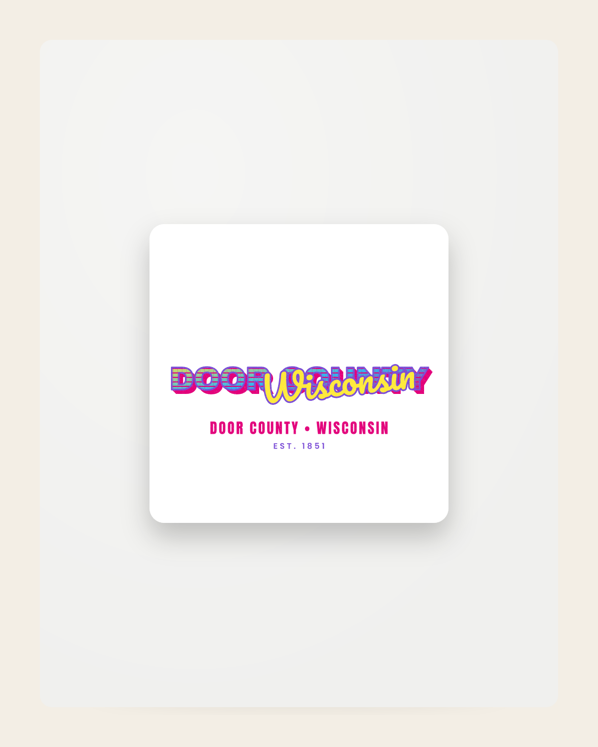 Door County Music TV Fridge Magnet in White