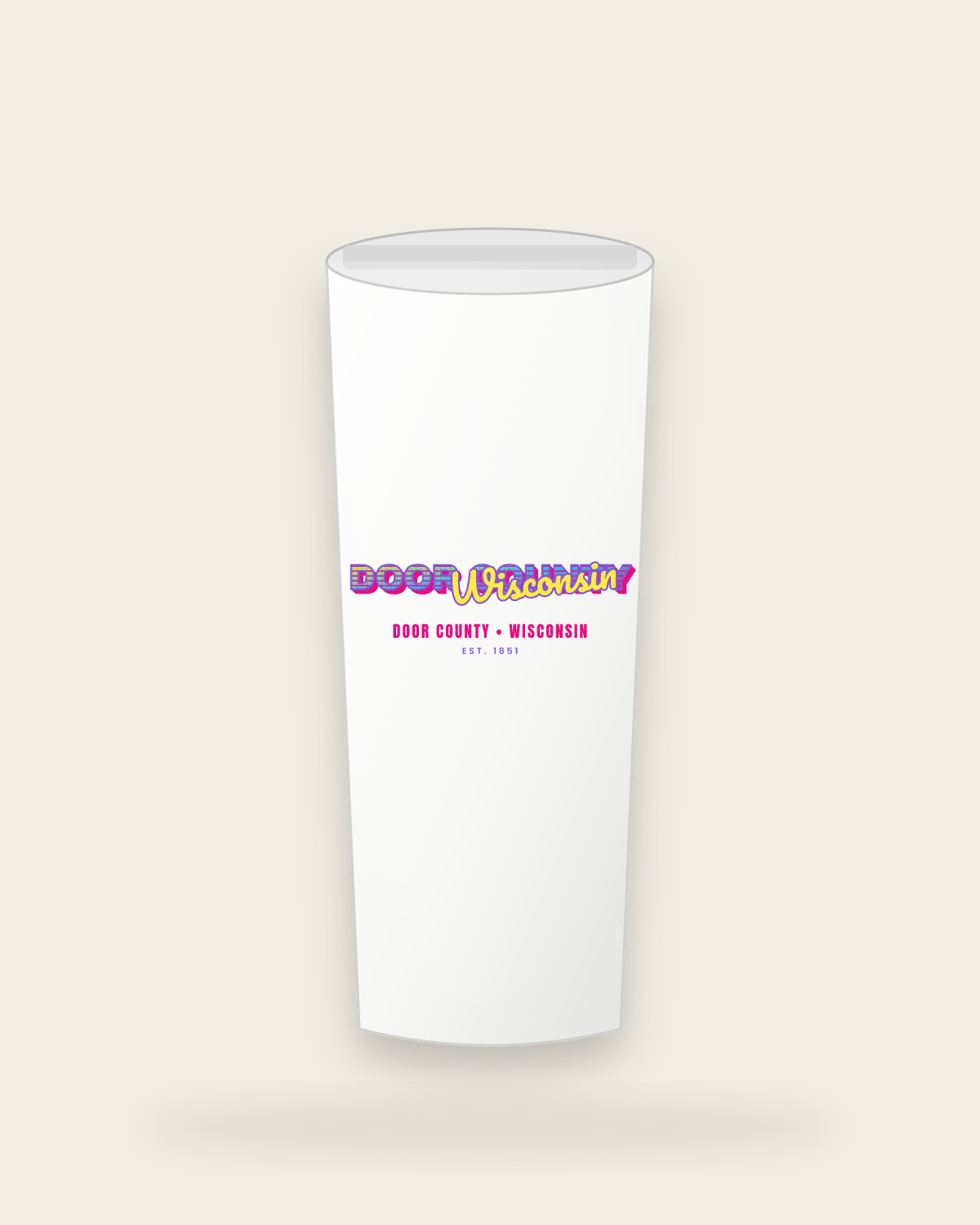 Door County Music TV Insulated Tumbler 20oz in White