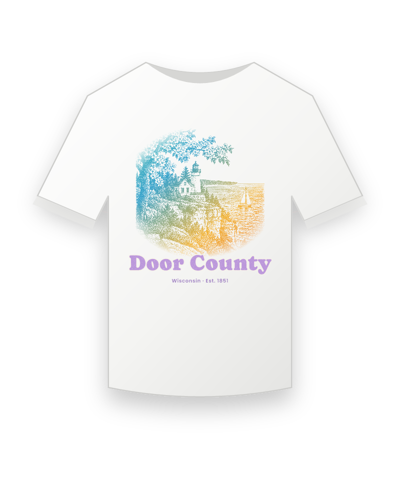 Door County Cherry Blossom Lighthouse Youth Tee