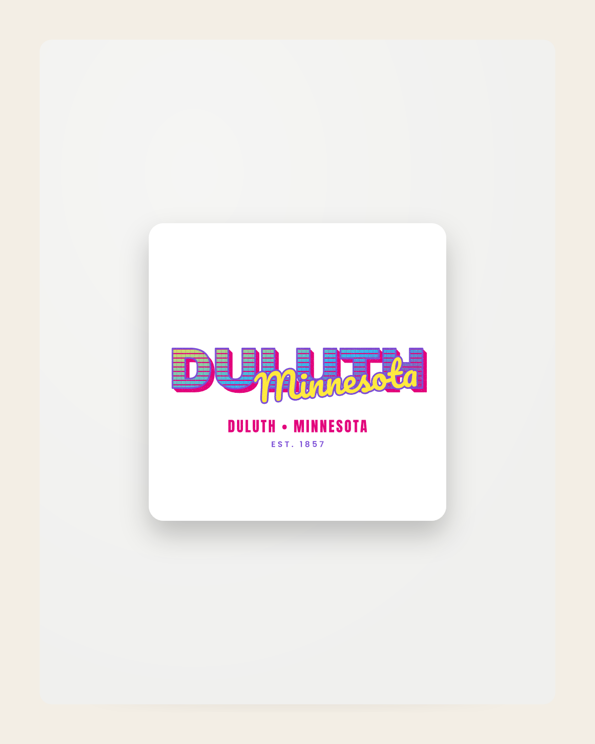 Duluth Music TV Fridge Magnet in White
