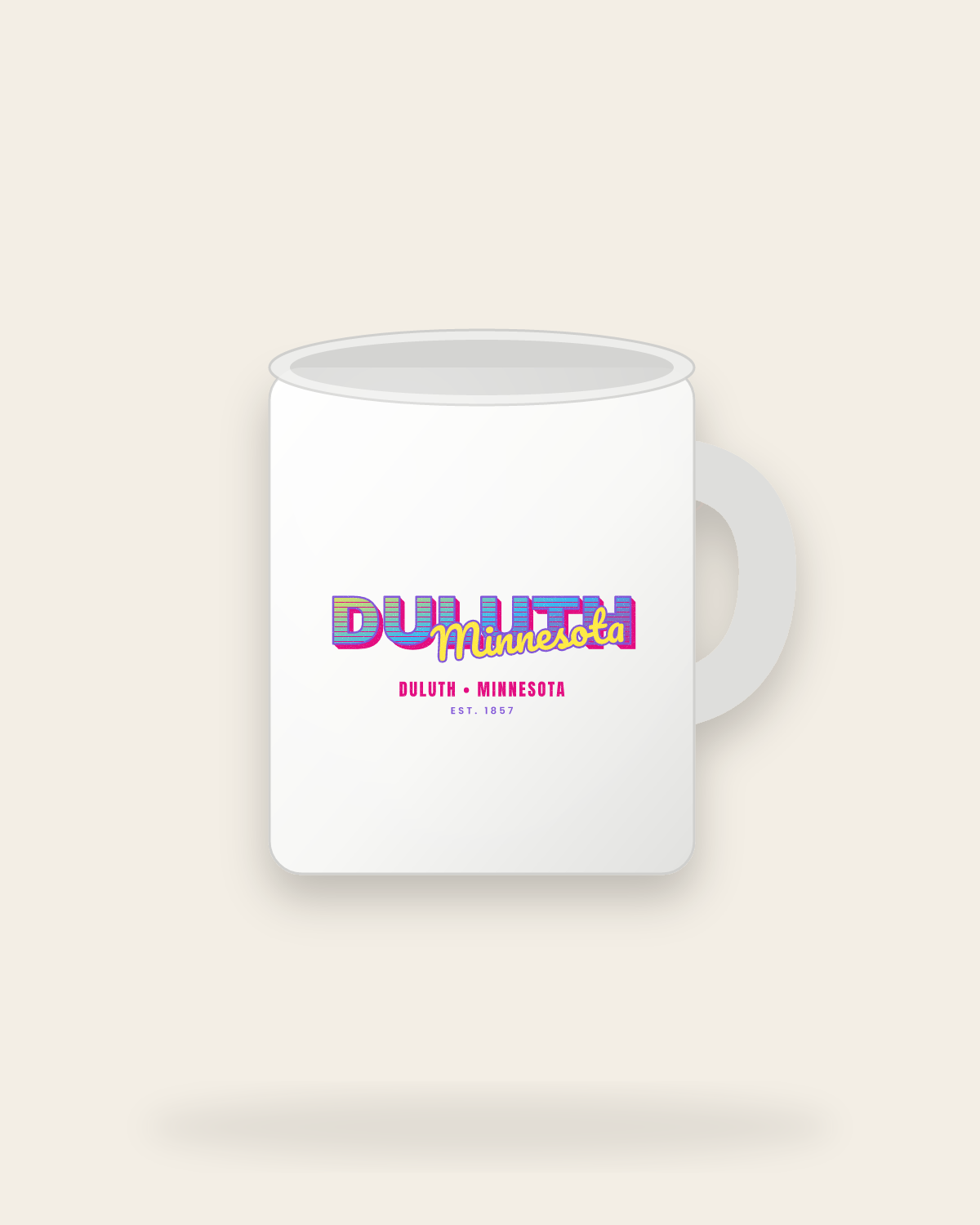 Duluth Music TV Ceramic Mug 11oz in White