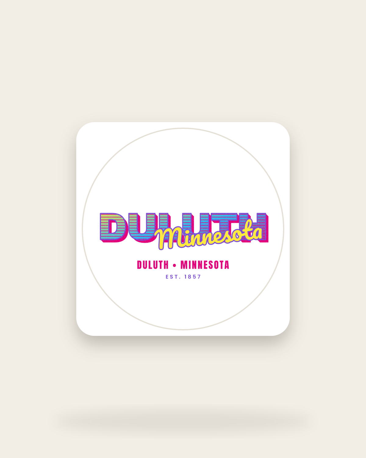 Duluth Music TV Kiss-Cut Sticker in White
