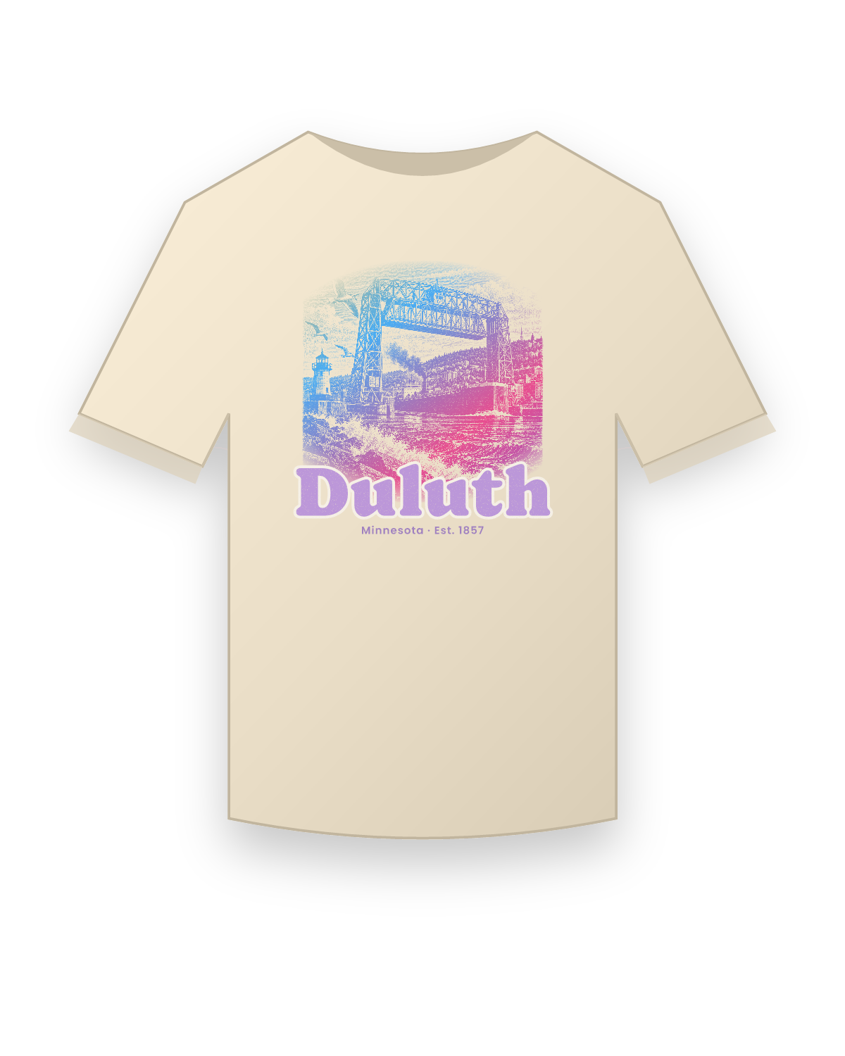 Duluth Lift Bridge Organic Cotton Tee in Natural