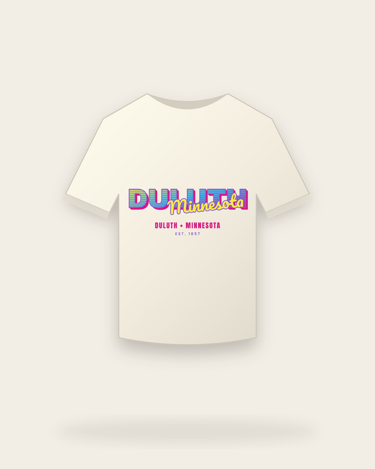 Duluth Music TV Vintage Wash Tee in Ivory