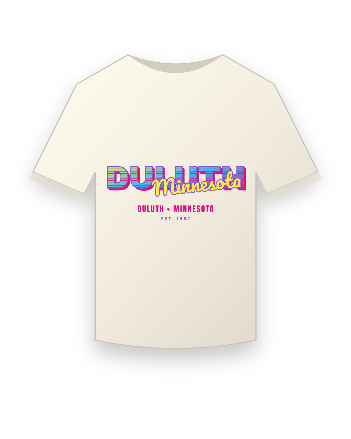 Duluth Music TV Vintage Wash Tee in Ivory