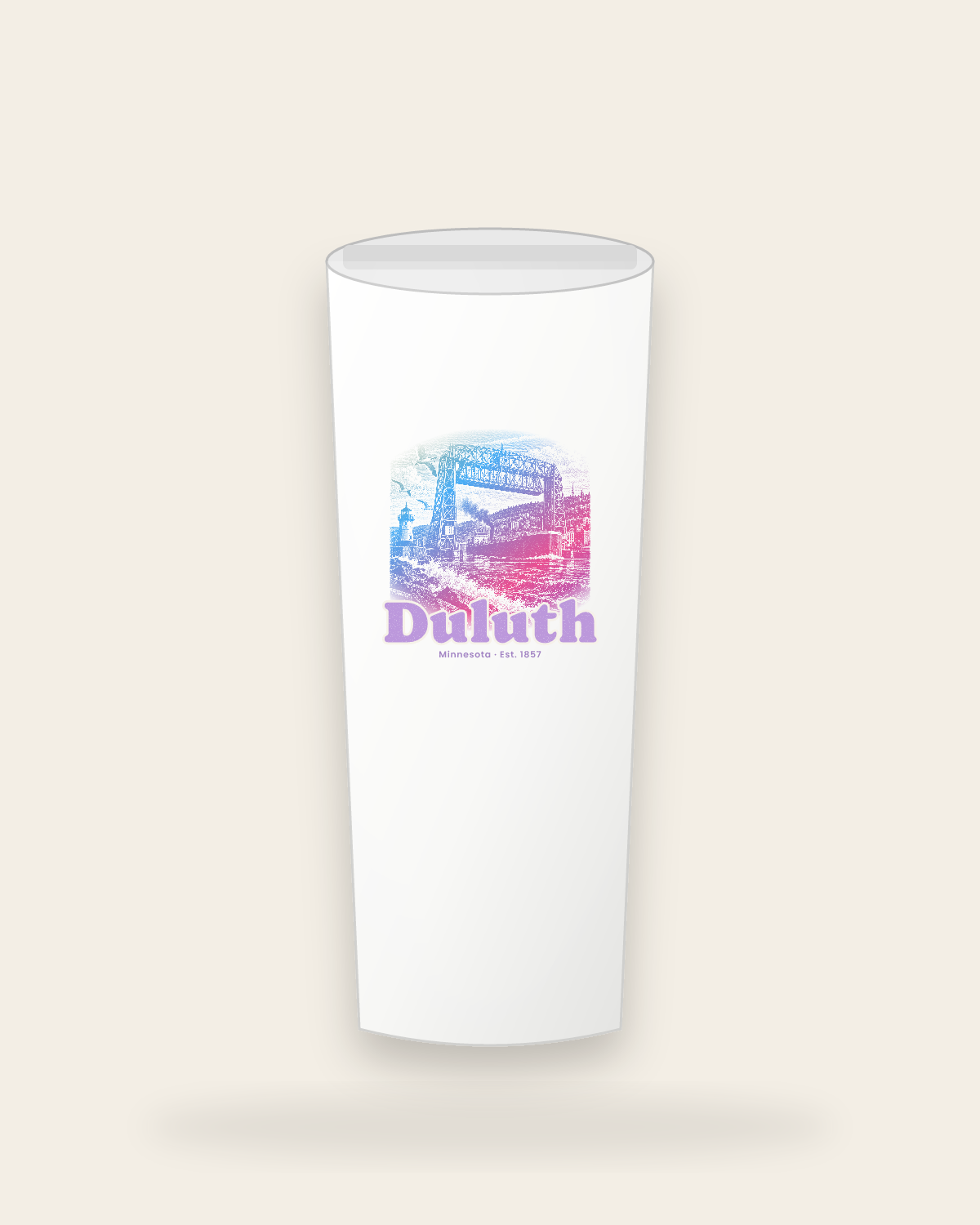Duluth Lift Bridge Insulated Tumbler 20oz in White