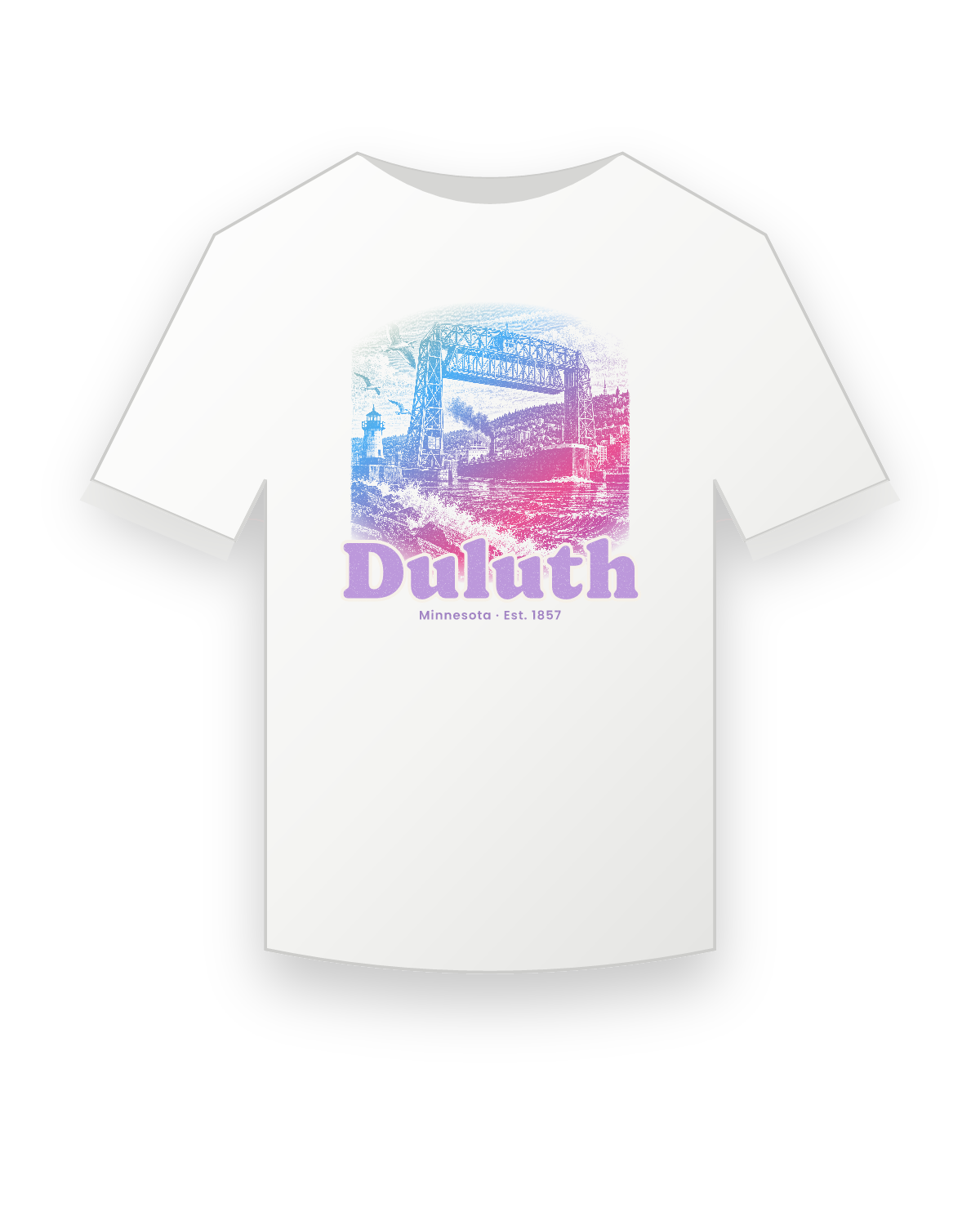 Duluth Lift Bridge Youth Tee in White