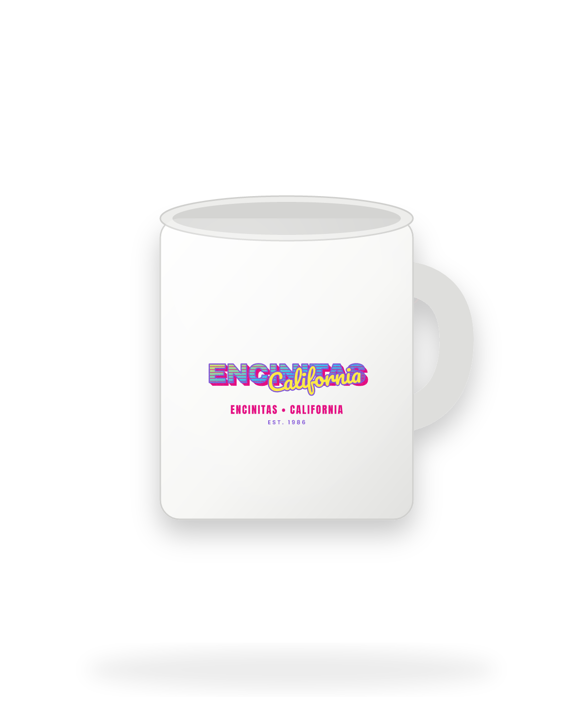 Encinitas Music TV Ceramic Mug 11oz in White