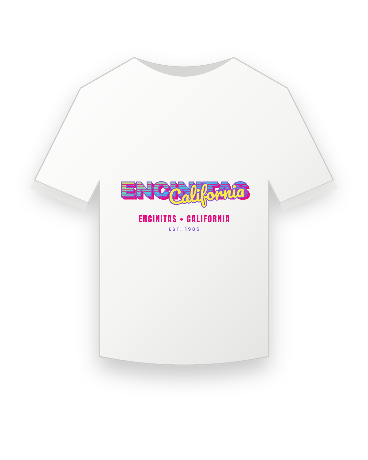 Encinitas Music TV Youth Tee in White