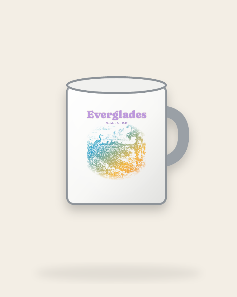 Everglades Sawgrass Gator Enamel Camp Mug