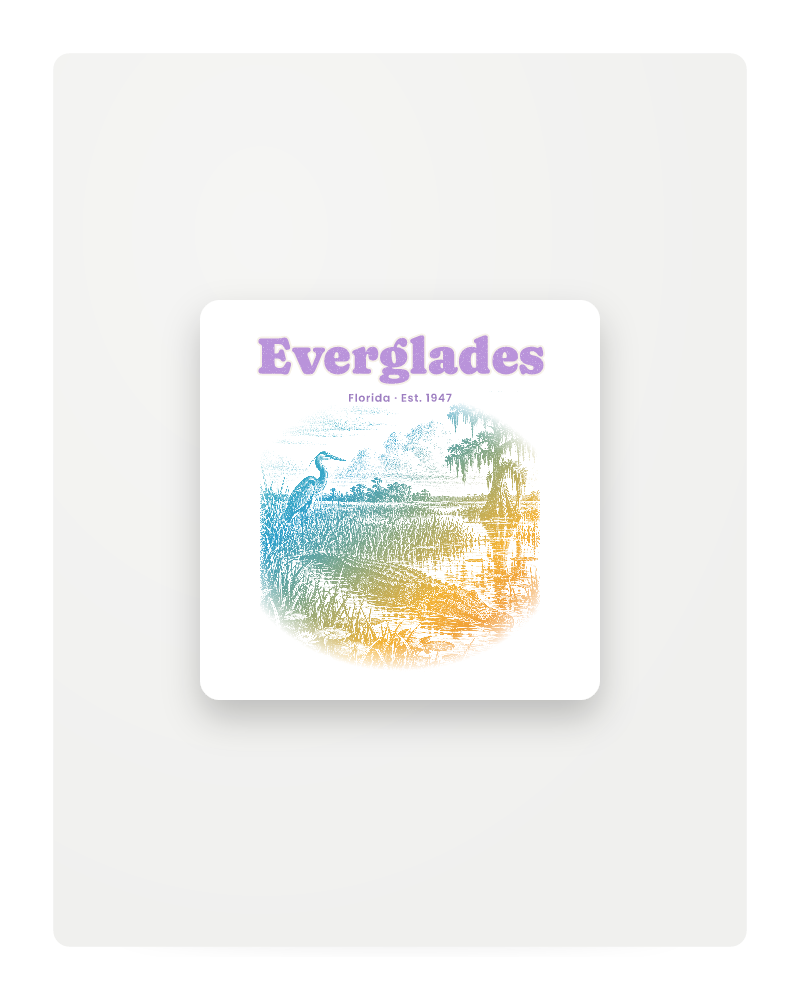 Everglades Sawgrass Gator Fridge Magnet