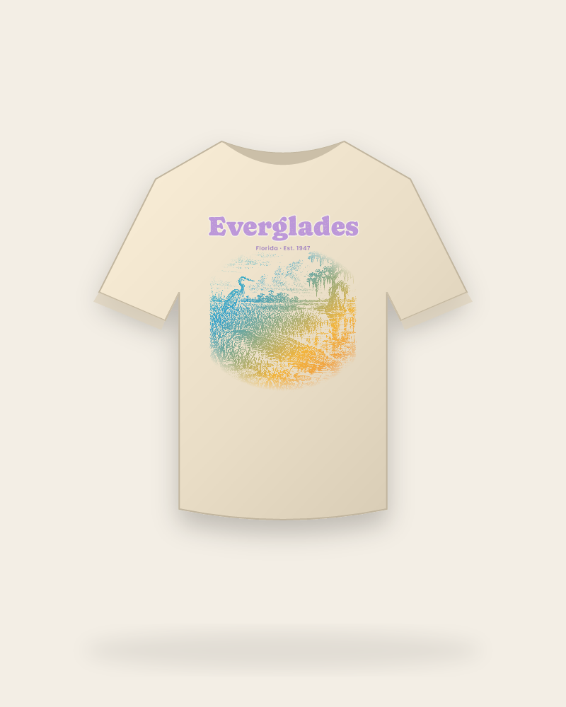 Everglades Sawgrass Gator Organic Cotton Tee