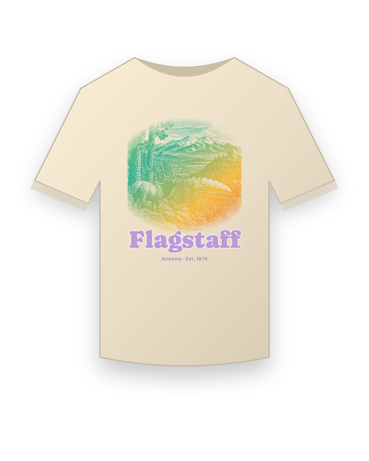 Flagstaff Ponderosa Elk Organic Cotton Tee in Natural