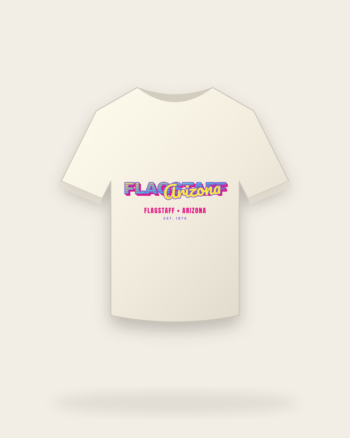 Flagstaff Music TV Vintage Wash Tee in Ivory