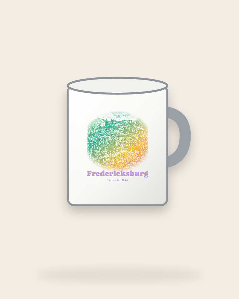 Fredericksburg Hill Country Vines Enamel Camp Mug