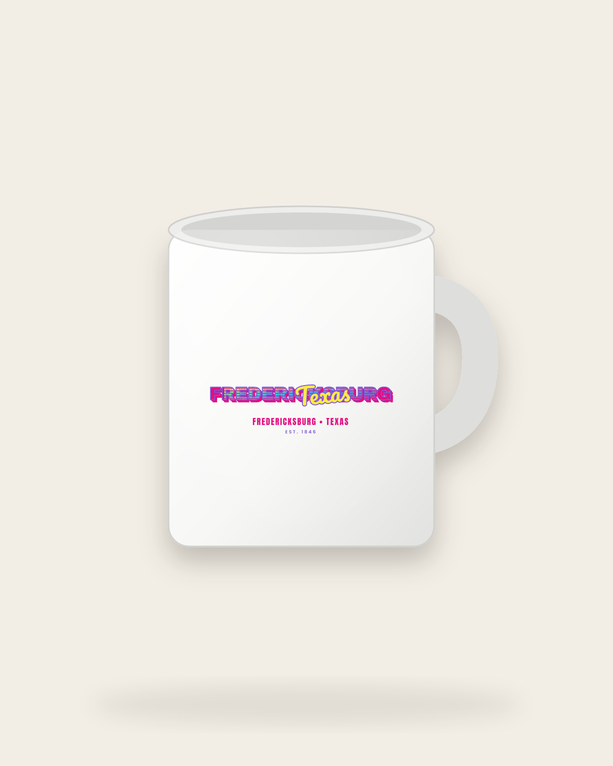Fredericksburg Music TV Ceramic Mug 11oz in White