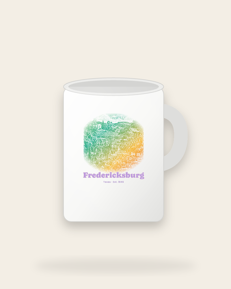 Fredericksburg Hill Country Vines Ceramic Mug 15oz