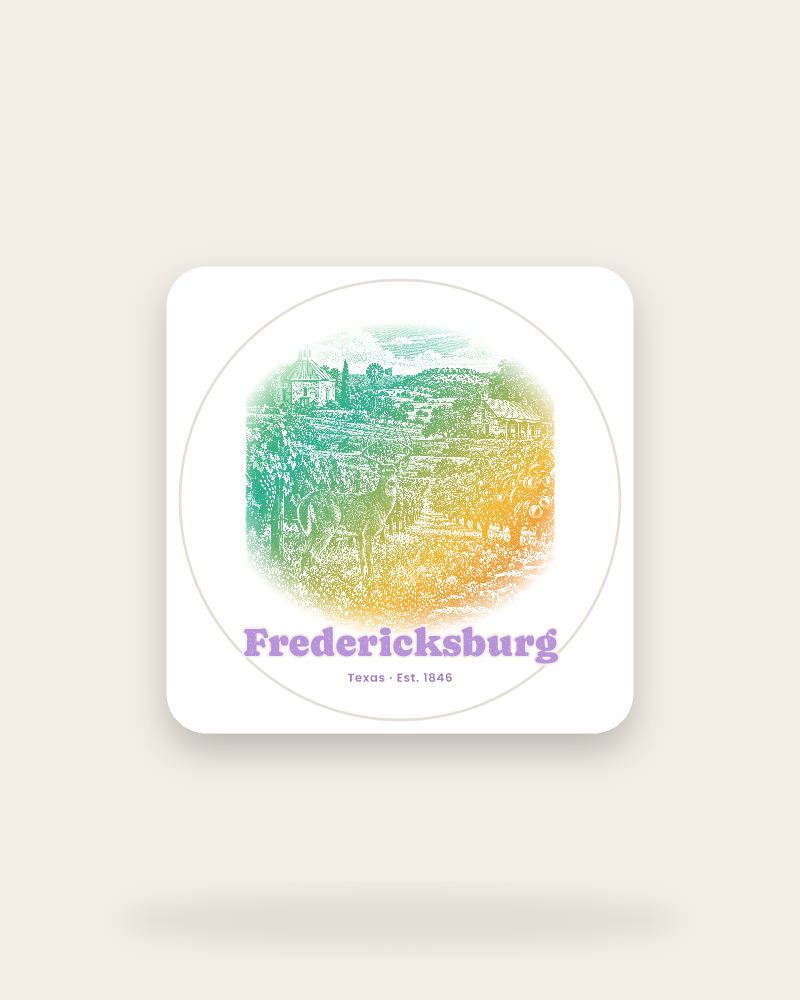 Fredericksburg Hill Country Vines Kiss-Cut Sticker