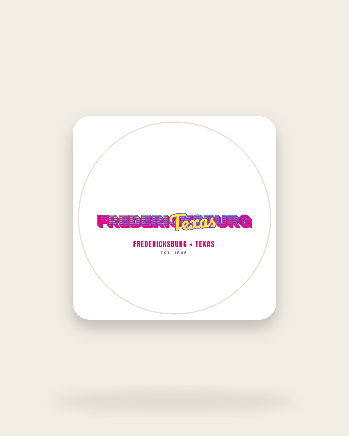 Fredericksburg Music TV Kiss-Cut Sticker in White
