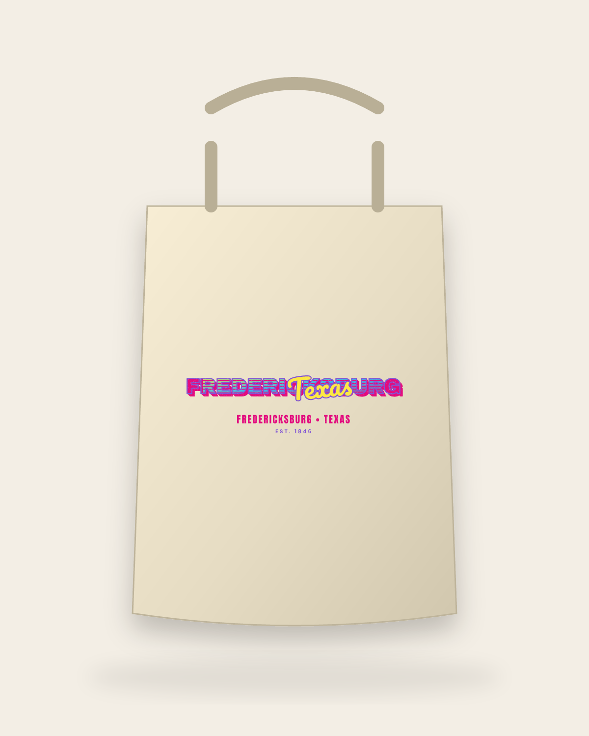 Fredericksburg Music TV Canvas Tote in Beige