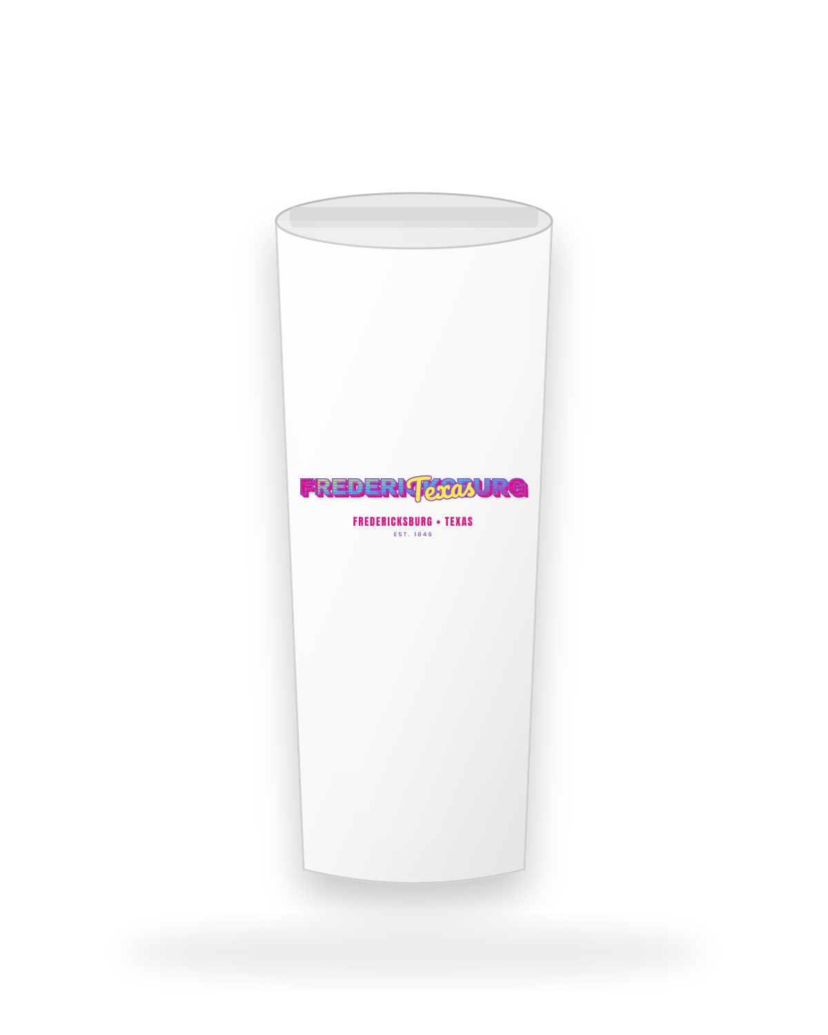 Fredericksburg Music TV Insulated Tumbler 20oz in White