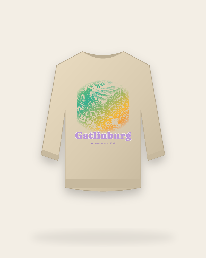 Gatlinburg Cabin Creek Bear Crewneck Sweatshirt