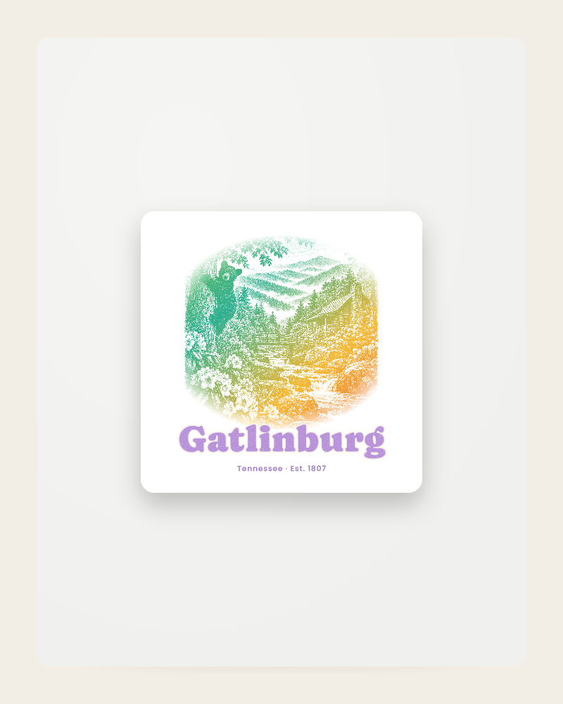 Gatlinburg Cabin Creek Bear Fridge Magnet