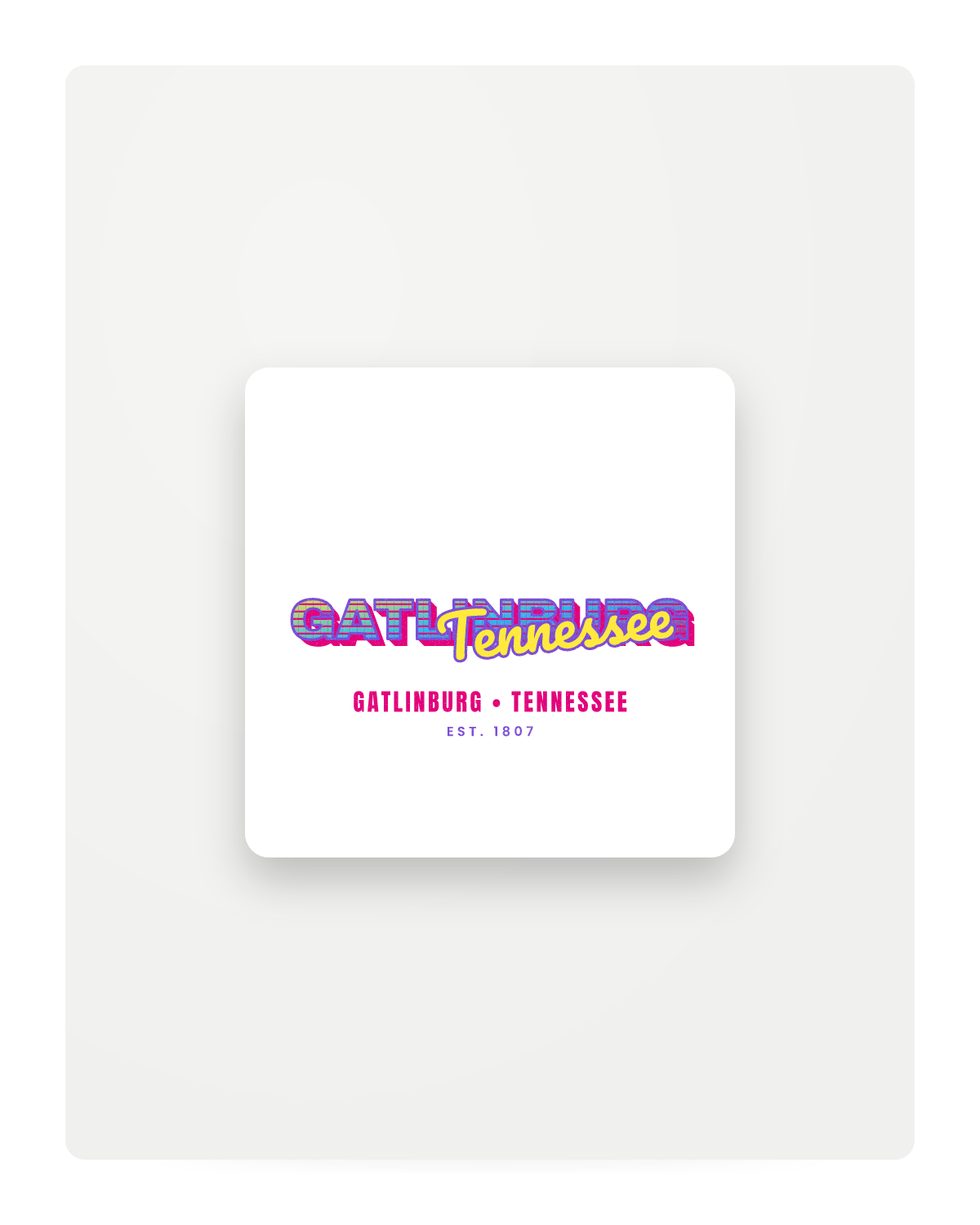 Gatlinburg Music TV Fridge Magnet in White