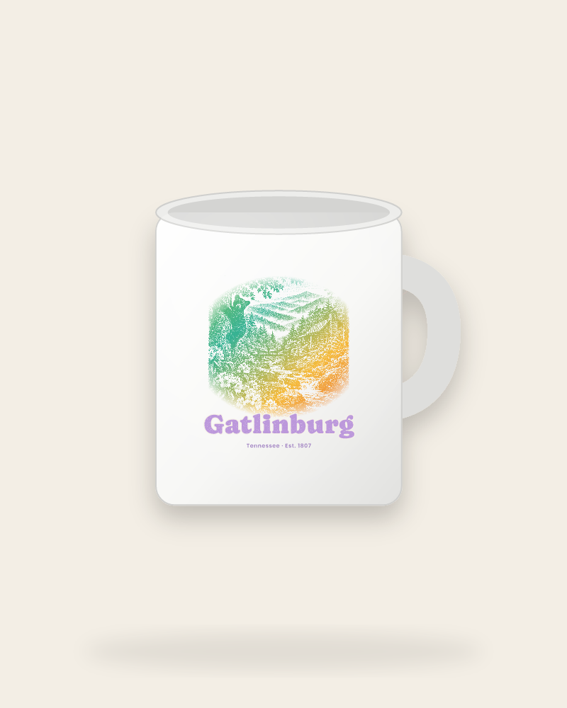 Gatlinburg Cabin Creek Bear Ceramic Mug 11oz