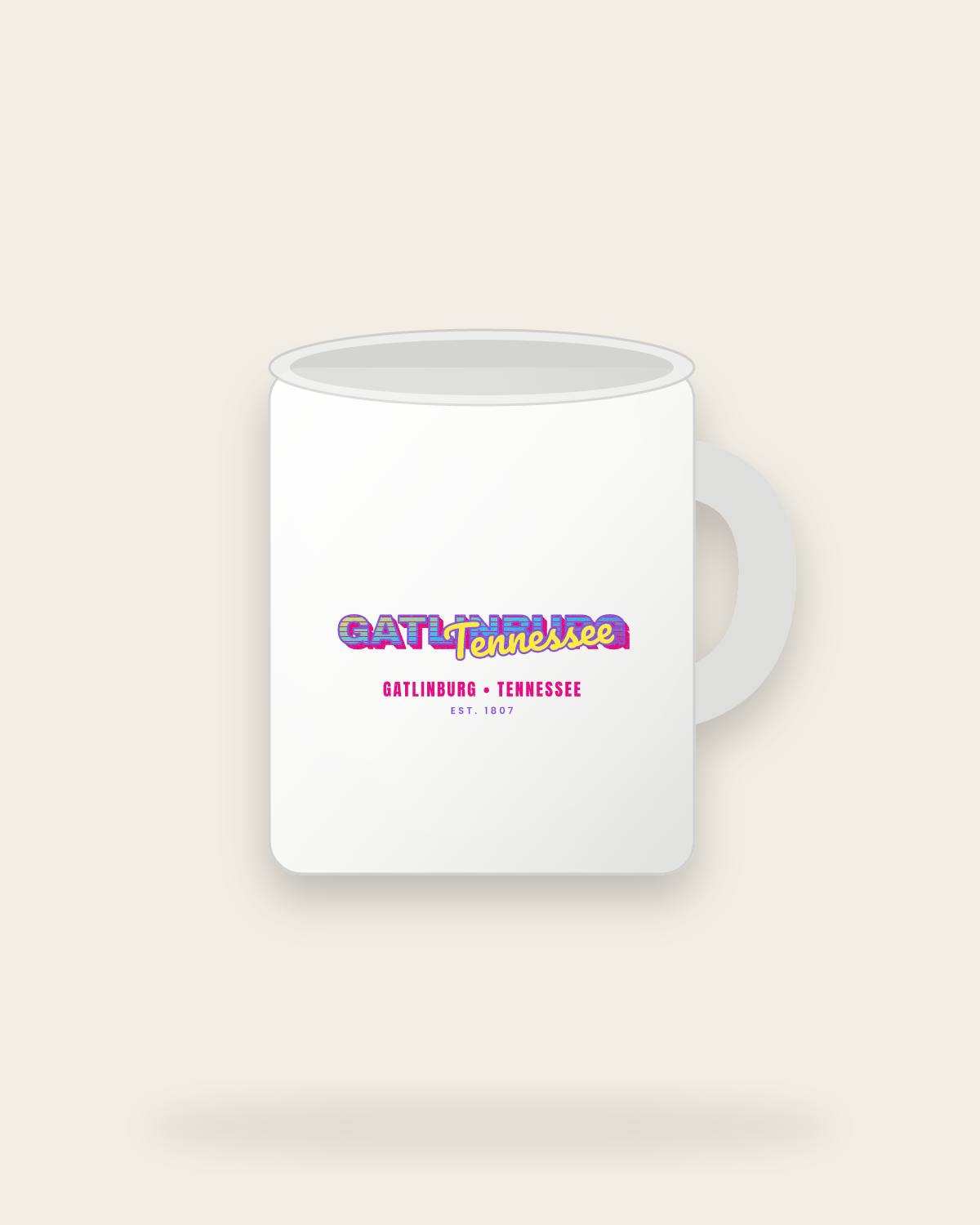 Gatlinburg Music TV Ceramic Mug 11oz in White