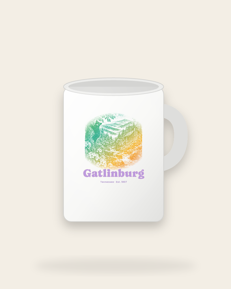 Gatlinburg Cabin Creek Bear Ceramic Mug 15oz