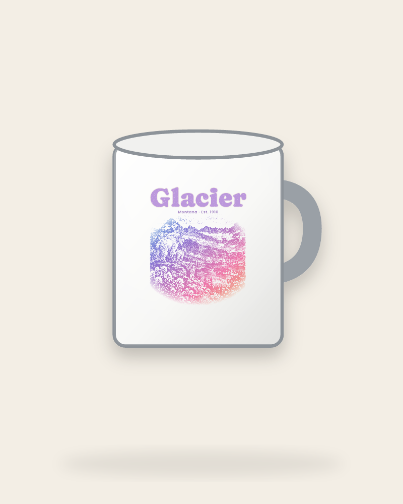 Glacier Logan Pass Goats Enamel Camp Mug
