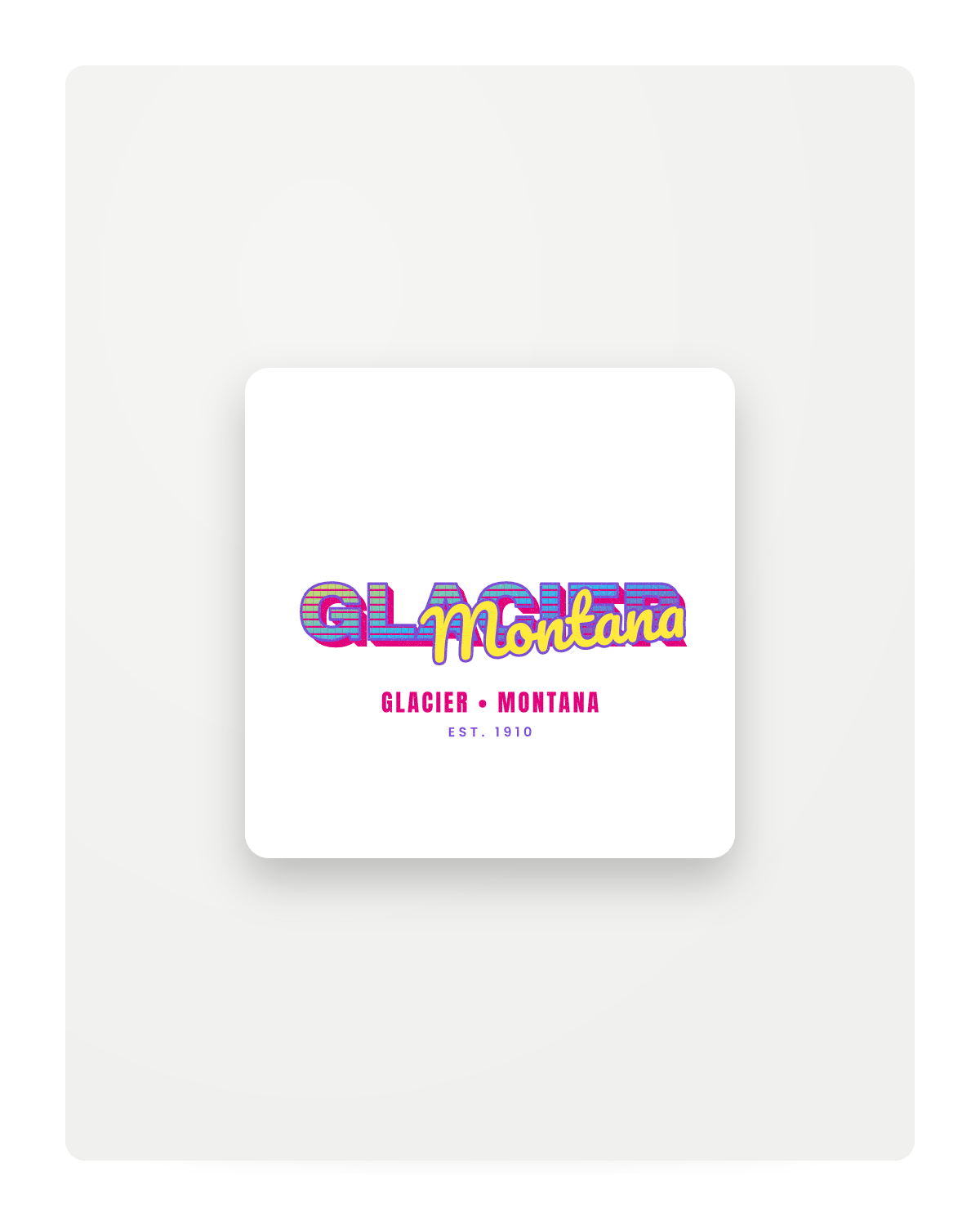 Glacier Music TV Fridge Magnet in White
