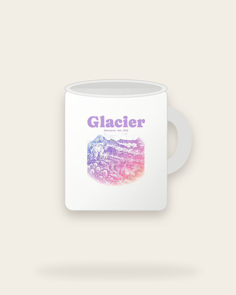 Glacier Logan Pass Goats Ceramic Mug 11oz