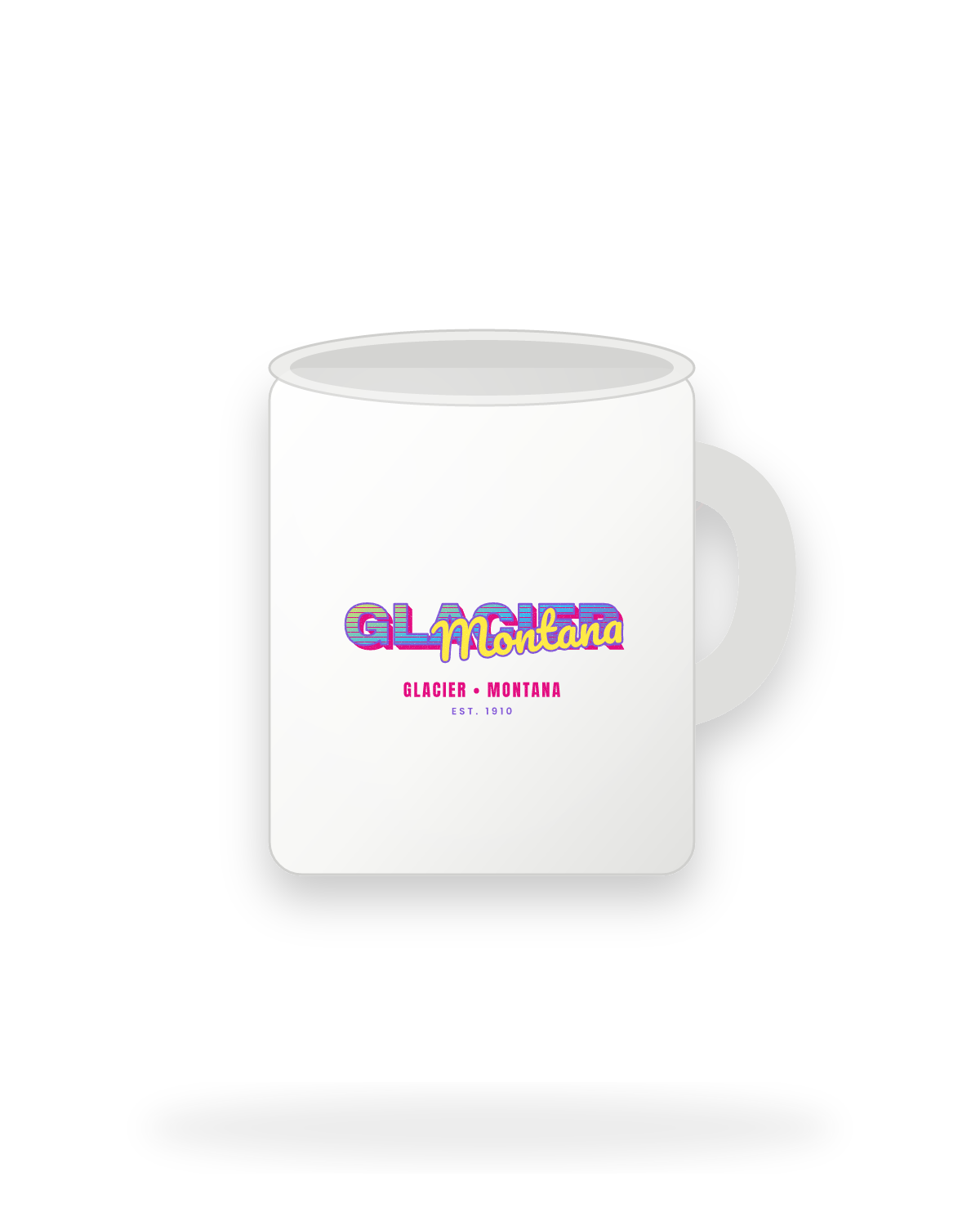 Glacier Music TV Ceramic Mug 11oz in White