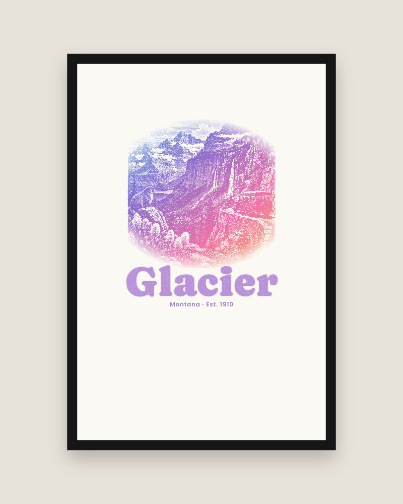 Glacier Going-to-the-Sun Road Matte Poster