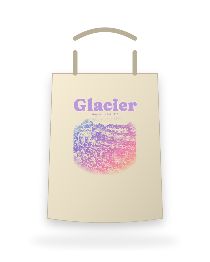 Glacier Logan Pass Goats Canvas Tote