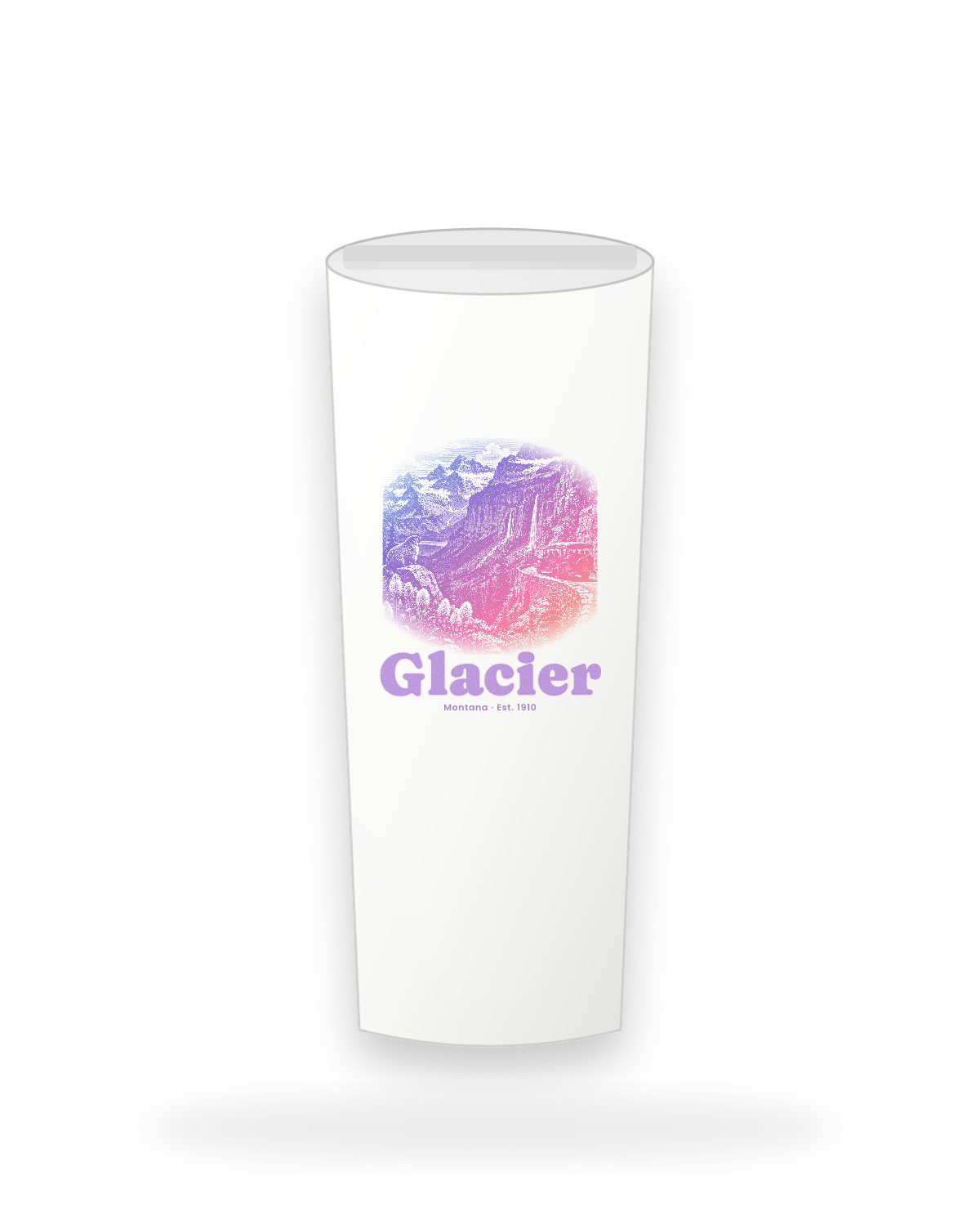 Glacier Going-to-the-Sun Road Insulated Tumbler 20oz in White
