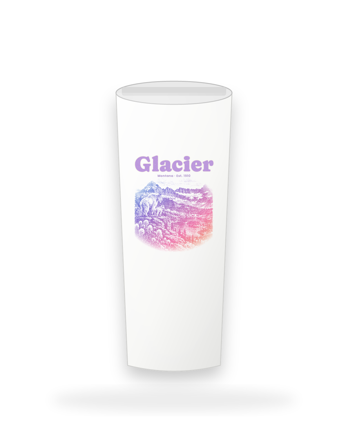 Glacier Logan Pass Goats Insulated Tumbler 20oz in White