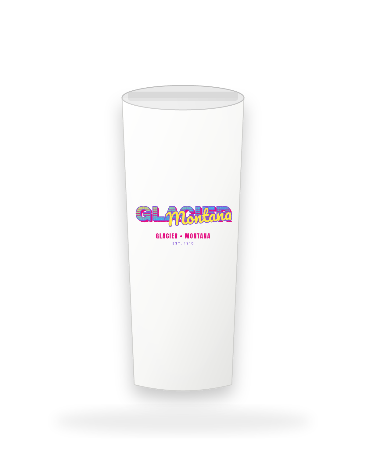 Glacier Music TV Insulated Tumbler 20oz in White