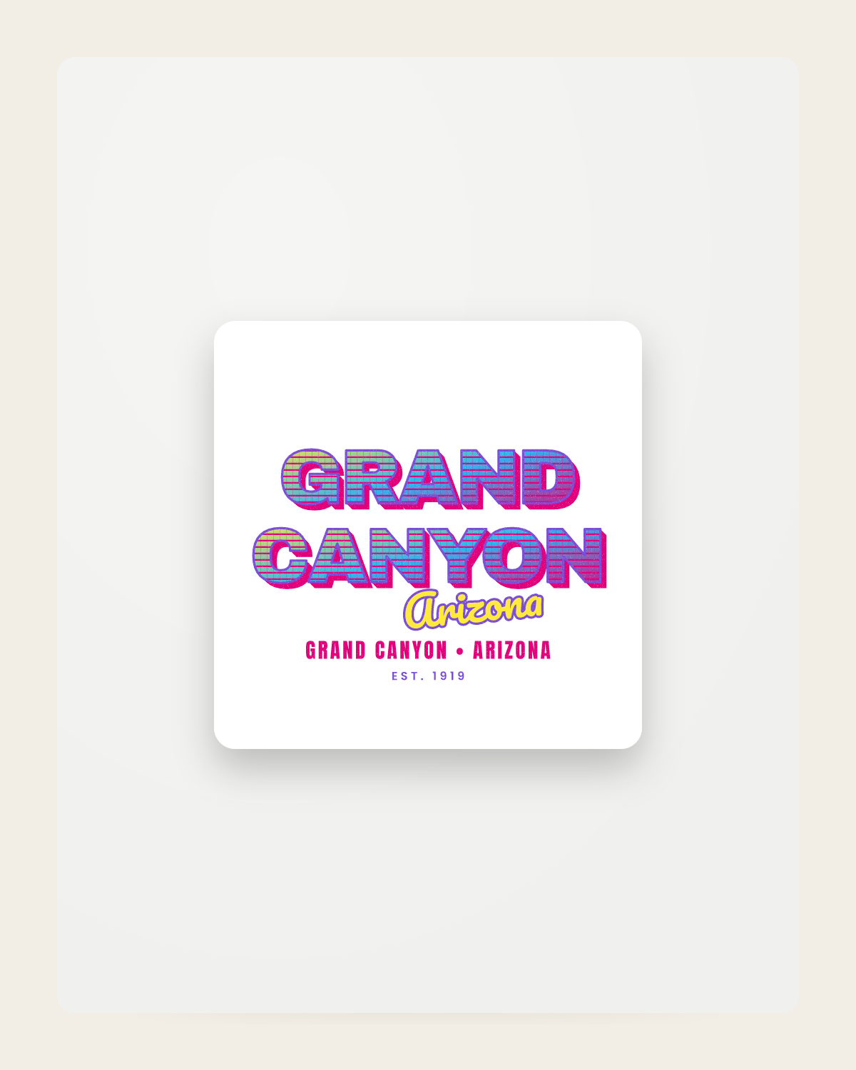Grand Canyon Music TV Fridge Magnet in White